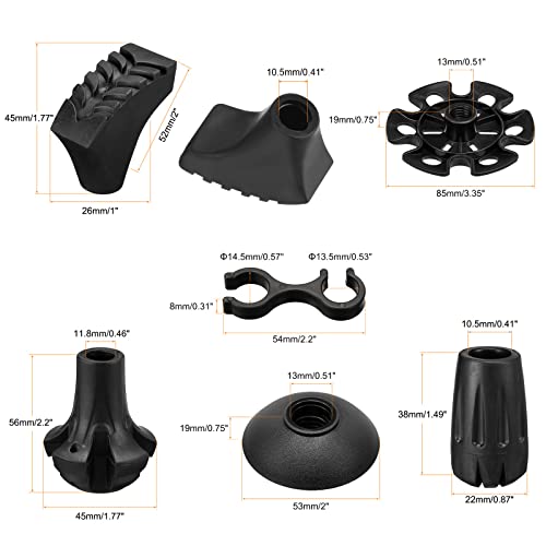 PATIKIL Trekking Pole Tips Accessories Set - Image 2