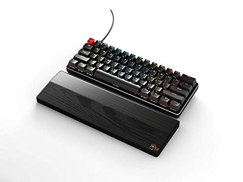Image of Glorious Wooden Wrist Rest - Compact - Onyx /Black - Mechanical Keyboards Wood Ergonomic Palm Rest| 12x4 inches /19mm Thick (GV-75-DARK)
