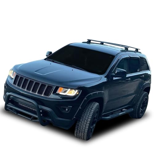 Image of Black Horse Max Bull Bar No Skid Plate Black Compatible with 2011-2013 Dodge Durango|2011-2021 Jeep Grand Cherokee (Excl. Limited X, High Altitude, Summit, SRT, SRT8, Trackhawk&Trailhawk)-MBB-JEB9206