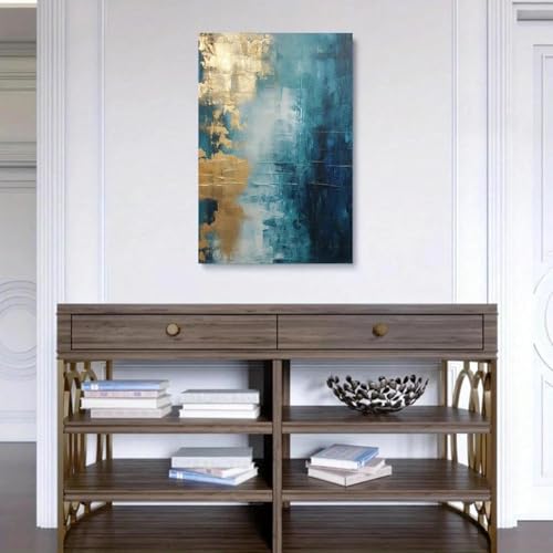 Affiches de salon modernes et tableaux abstraits bleu marine - 3