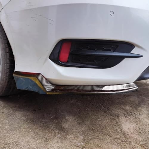 JIEOSDIN Car Accessories Rear Bumper Corner Protection Cover Trims Compatible with Honda 10th Gen Civic 2016-2021 (Carbon Fiber Style) 2PCS ABS