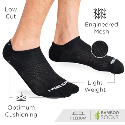 Image of HEELIUM Bamboo Ankle Socks for Men & Women | Ultra-Soft, Odour-Free, Thin & Breathable | 3X Softer than Cotton | Sizes - M (UK 4-8) & L (UK 9-13)