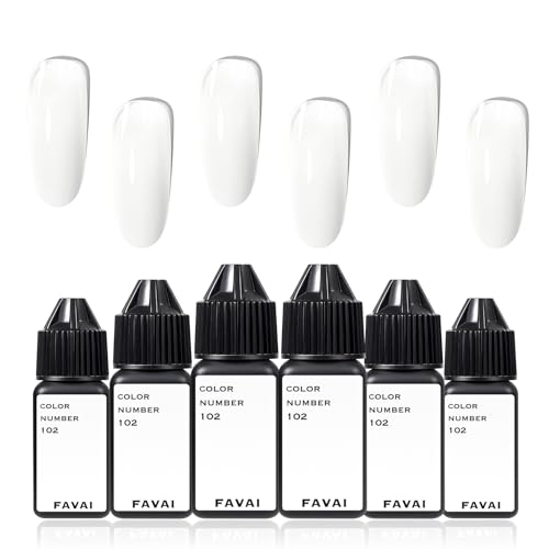 Esmalte Gel Airbrush 6 Unidades Blanco 90ML Sin HEMA miniatura 1