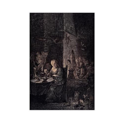 Impression sur toile Witches Sabbath J Aliame pour une décoration murale moderne de chambre