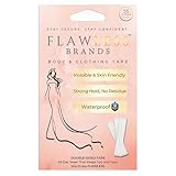 Flawless Brands Double Sided Fashion Tape – 55 Strips Clothing & Body Tape for Dresses, Lingerie, Hem & Fabric – Strong Adhesive, Waterproof & Transparent, Gentle on Skin, All Skin Tones