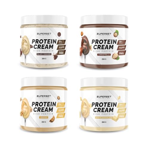 CREMA PROTEICA (250G) (4X250G) (Chocotella x1 - Chocolate blanco x1 - Galletas x1 - Galletas negras x1)