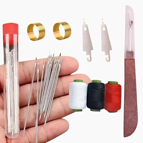 Professional Stainless Steel Sewing Needles Set, Hand Sewing Kit with