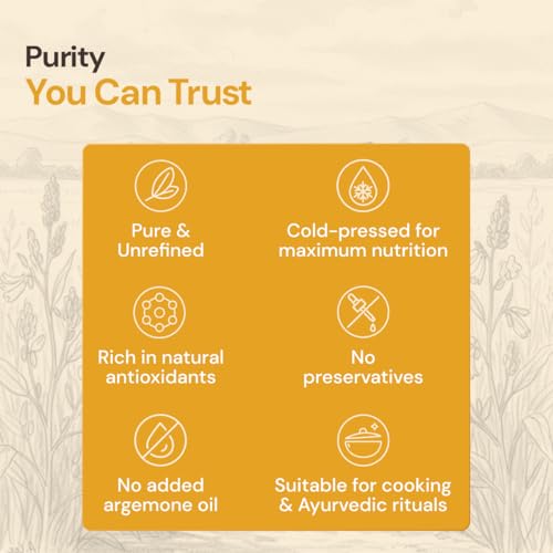 Image of Maharishi Ayurveda Sesame Oil (Til Oil) - Natural Cold-Pressed from White Til Seeds | Pure Edible Oil for Cooking, Skin & Massage | Rich in Omega 3 & 6, Healthy & Chemical-Free 1000 ML