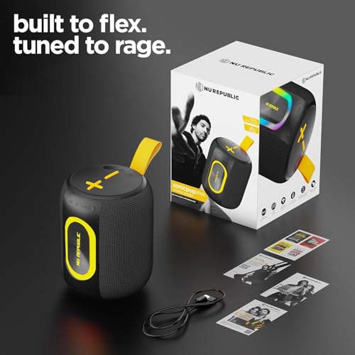 Image of Nu Republic Sonicpop 2000 Wireless Speaker 16W Output, 6 Hrs Playtime, 66mm Dynamic Driver, Multi RGB Led Lights (Black)