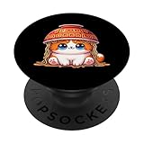 Ramen Noodles Katzenbesitzer Japanisch Kawaii Anime Katzen Liebhaber PopSockets Klebender PopGrip