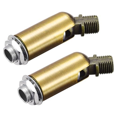 MECCANIXITY Sloped Ceiling Adapter 180 Degree Swivel M10 Thread, for Chandelier Ceiling Pendant Light, Gold Bronze Pack of 2