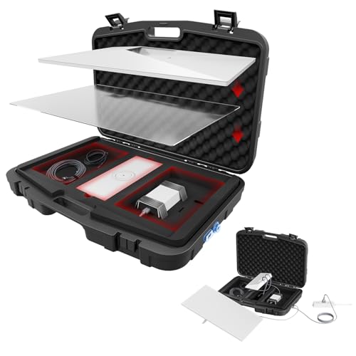 Image of Starlink Gen 3 Hard Case with Built-In AC & RJ45 Ports - Waterproof Protective Case for Starlink V3 Dish, Power Supply, Cables & Stand - Heavy-Duty Outdoor Storage Box for RV, Camping