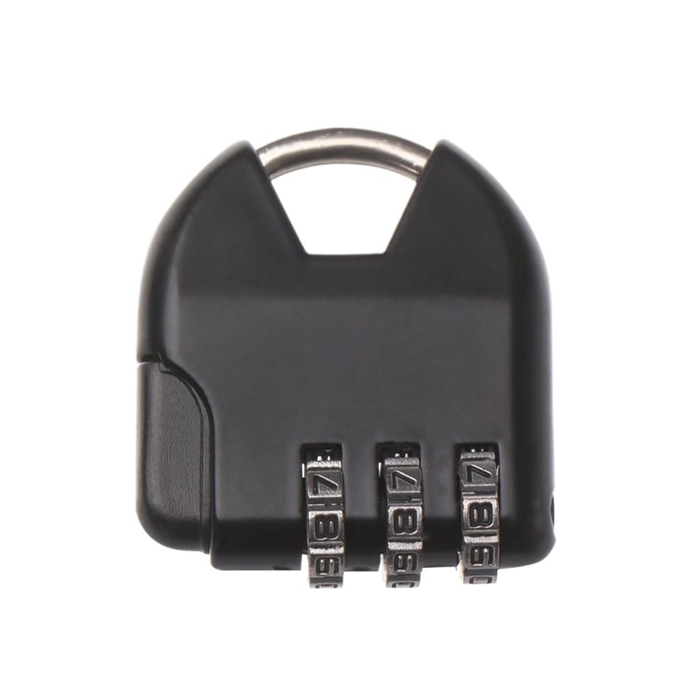 Gnyvzxplq Black Suitcase Locks, 3-Digit Resettable Combination Padlock For Travel Gym Luggage Multicolor(Black)