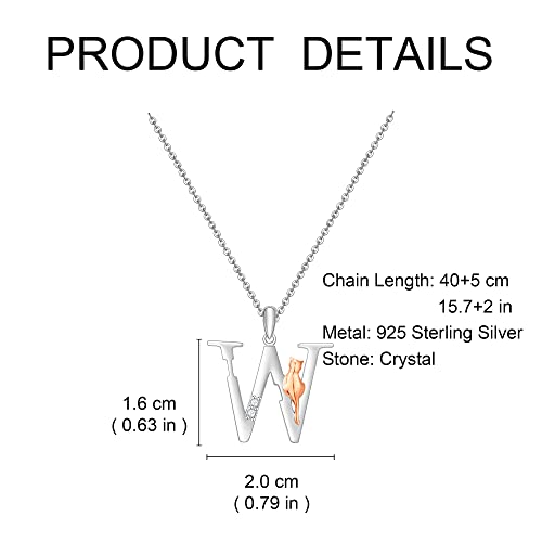 ULOMEOO Collana Donna Iniziali Argento 925