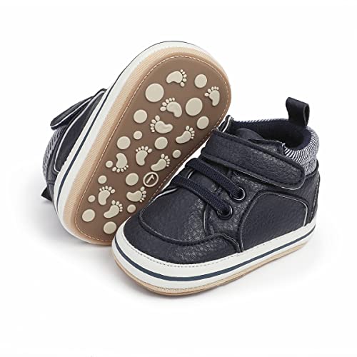 Image of E-FAK Baby Shoes Boys Girls Infant Sneakers Non-Slip Rubber Sole Toddler Crib First Walker Shoes