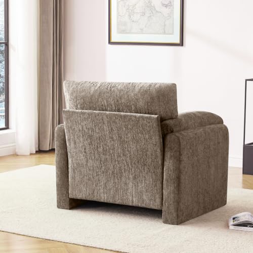 Image of Howjoe 2 Pack Accent Chair for Living Room, Oversized Armchair, Brown