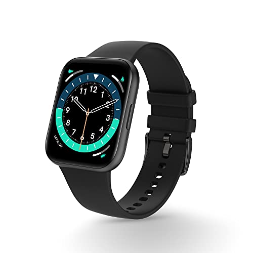 Image of Pebble Pace Pro Smart Watch with 1.7 Bright HD Curved Display, Dedicated Dual Sensors for 24x7 SpO2, HR BP Monitoring, Multiple Fitness Modes, Sleep Tracking,Long Battery, IP68 Rated (PFB14 Jet Black)
