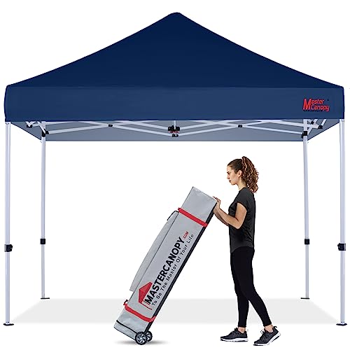 Image of MASTERCANOPY Pop Up Canopy Tent Commercial Grade Instant Shelter (8x8, Navy Blue)