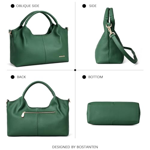 Image of BOSTANTEN Women Leather Handbag Designer Satchel Purses Top Handle Shoulder Totes Crossbody Bag