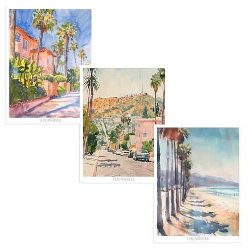 Vue des Hollywood Hills en affiche 50x70 cm Wallbuddy : déco murale moderne