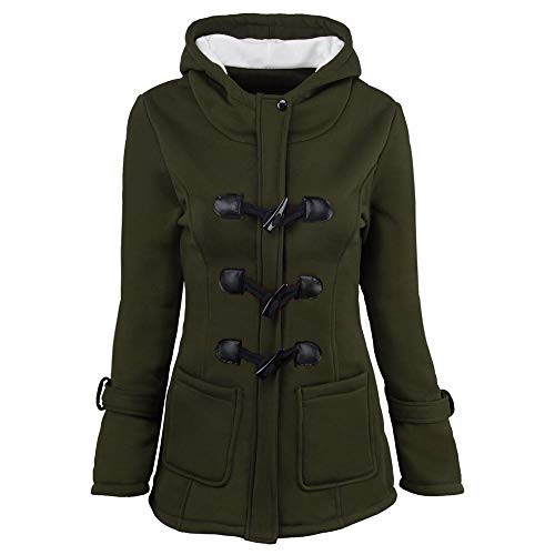 Abrigos Mujer Invierno,Moda Mujeres Cortavientos Outwear Lana Caliente Delgada Capa Larga Chaqueta Trench Mujer Abrigo Casual Sudadera con Capucha Chaqueta de Lana Jacket Parka Pullover