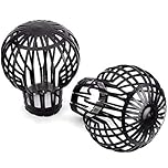 OrionMart Plastic Gutter Guards Downpipe Adjustable Black Filters - 2 Pcs Flexible Protectors Drainpipe Covers to Stops Leaves Debris Moss Mud - Prevent Drain Blockages