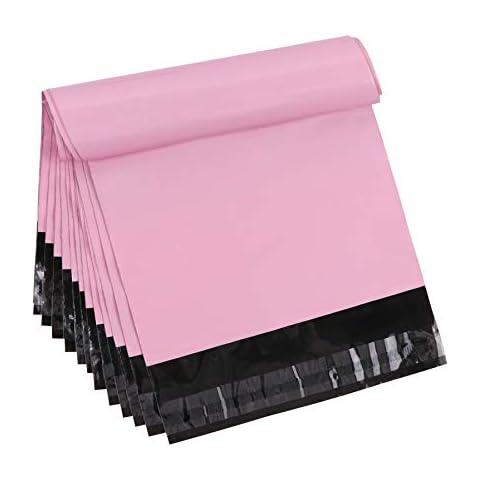 Teqooza 10 x 13.6 inch Pink Poly Mailer Envelopes Shipping Bags with Self Adhesive Strip, Waterproof and Tear-Proof Postal Bags, Pack of 30 Cover