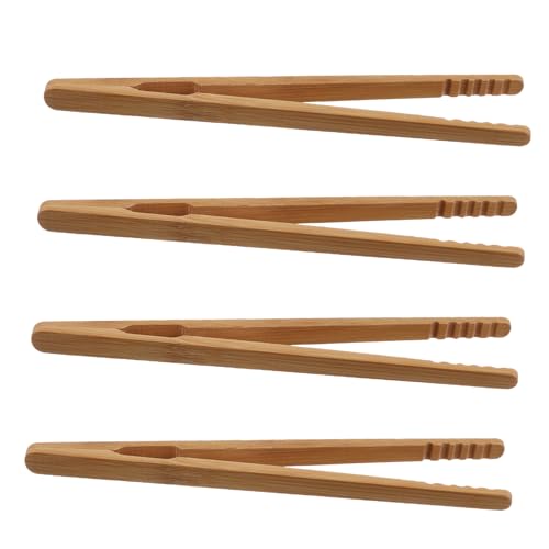 ABOOFAN 4PCS Serving Tongs Food Locking Tongs for Grilling and Tea Serving Compact Design for and Portable Use for Outdoor Activities