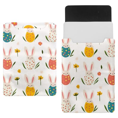 Funda para portátil de 13.8 x 10.2 pulgadas Bunny Eggs con forro de terciopelo holandés suave