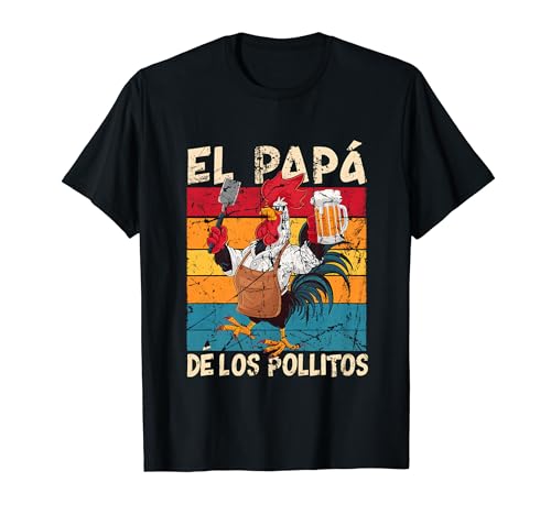 El Papa de lo pollitos funny Dia del Padre vintage Camiseta