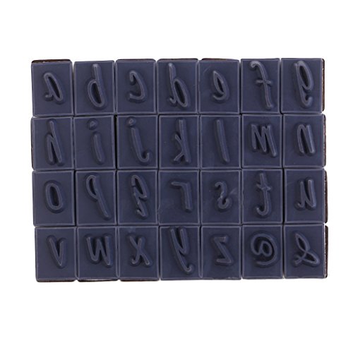 Homyl 28 peças caligrafia letras do alfabeto carimbos de borracha de madeira selo em relevo kit com