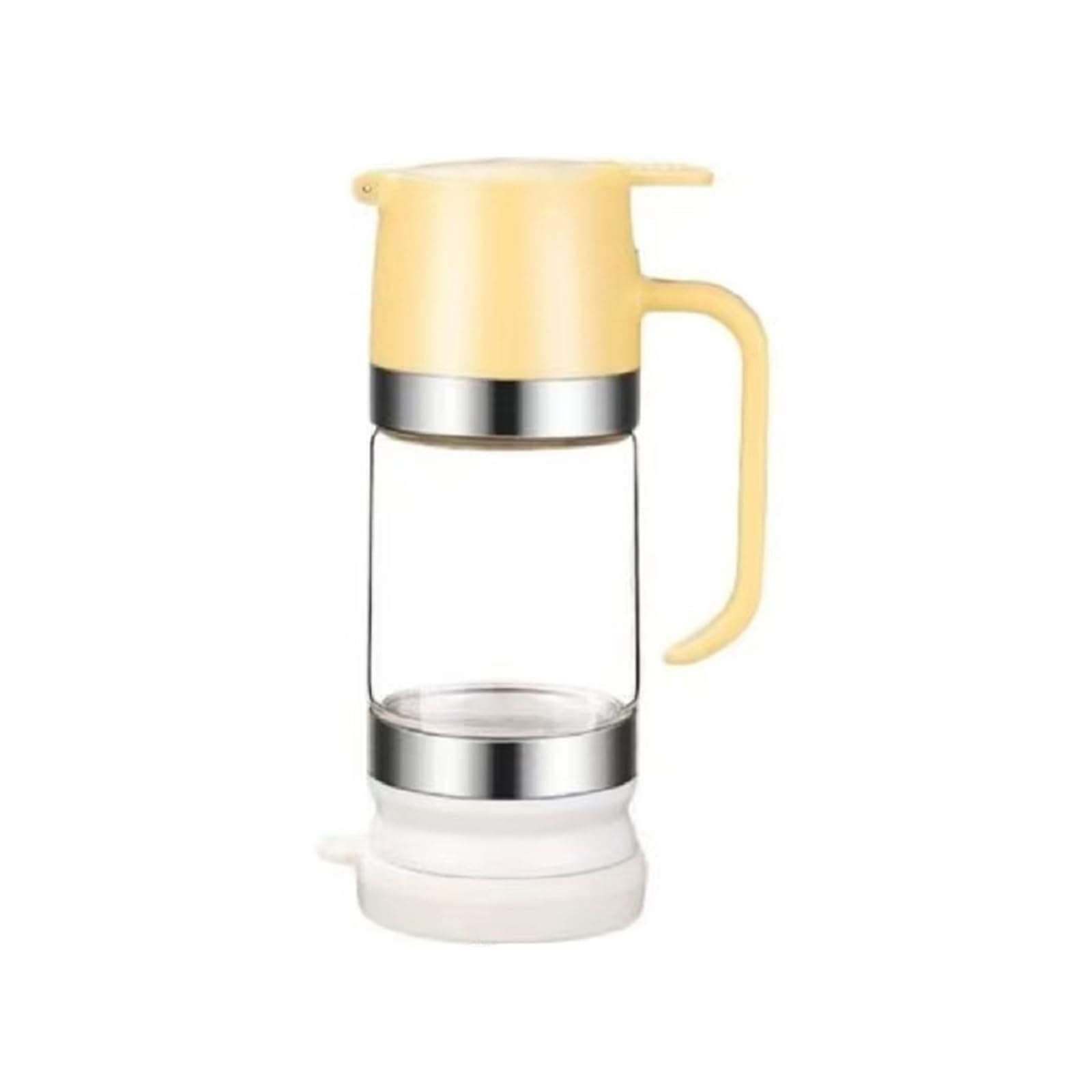 Elnwnnkc Glass Honeys Jar for Family Gatherings and Picnics Syrup Container with Handle and User Friendly Press Mechanism Honeys Dispenser