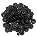 inxming 60pcs Waist Ropes Bags Drawstrings Hat Neck Single Hole Spring Buckle Baseball Glove Locks Adjustable Black