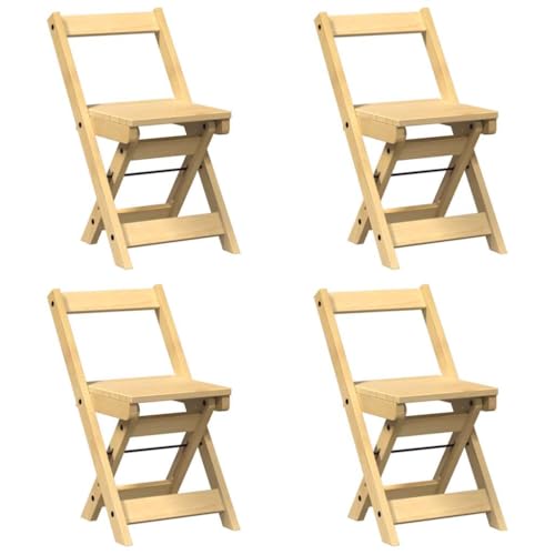 Conjunto de comedor ahorra espacio plegable en madera marrón cera 5