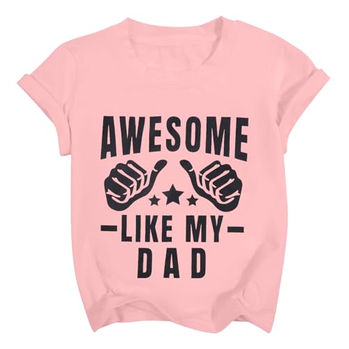Image of Awesome Like My Daughter Shirt: Dad Shirts Men Fathers Day Tshirt Dad Birthday Gift Short Sleeve Tee Top