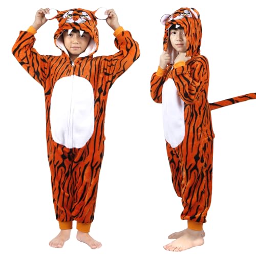 Tutukyle Onesie Tiger Kostüm Schlafanzug- Kinder Tigerkostüm...