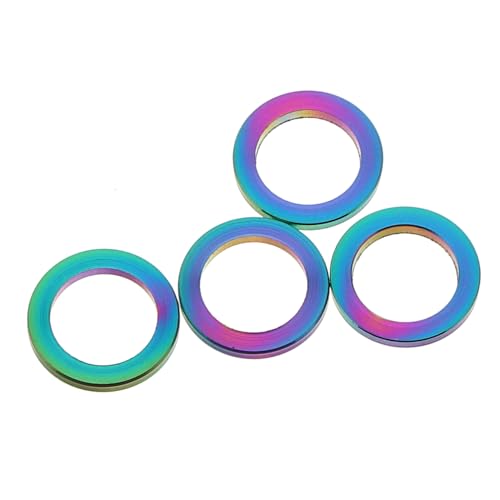 BCOATH Alloy Bike Washers 4pcs Flat Repair Washers Bicycle Headset Spacers Mountain Bike Parts Secure Fixation Easy to Use