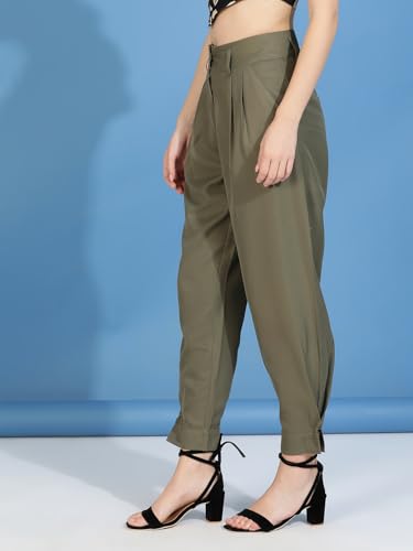 Image of KOTTY Women's High Waist Pleated Wide Leg Trousers