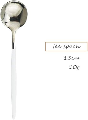 Miniatura 8 de JASHII Juego de cubiertos de acero inoxidable, 8 piezas de cubiertos 18/10, incluyendo tenedor, cucharas, cuchillo, vajilla de servicio para 2