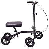 Carex Economy Rolling Knee Walker with Comfortable Padding - Steerable Knee Scooter for Foot Injuries with Hand Brake - Crutch Alternative