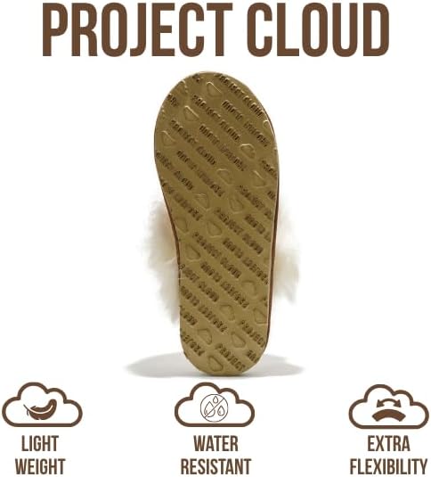 Project Cloud 100% Genuine Leather Slippers for Women Footwear with Genuine Fur Lining Womens Clogs & Mule - Non-Slip Indoor/Outdoor Scuff Womens Slippers with Memory Foam Insole - Image 4