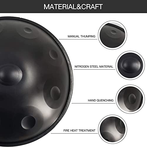 Handpan Drum Instrument en Re menor 9 Notas 22 pulgadas miniatura 2