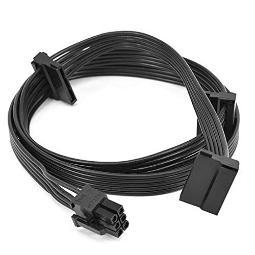 ZAHARA PCI-E Stromkabel, 6-polig, 1 auf 3 SATA, 15-polig, für C Orsair CX850M CX750M CX600M