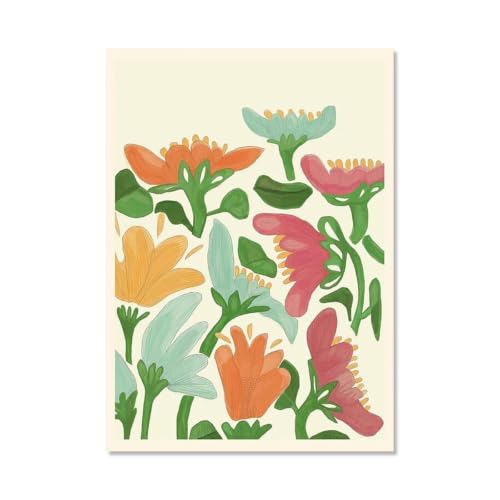 Póster de mercado de flores para decorar tu sala de estar con arte botánico 2