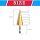 CEEYSEE 3 Stücke Hex Shank Stufenbohrer Set HSS Titanbeschichtete Konusbohrer Schälbohrer für Metall, Holz, Kunststoffe, DIY Kegelbohrer 3-12mm/4-12mm/4-20mm