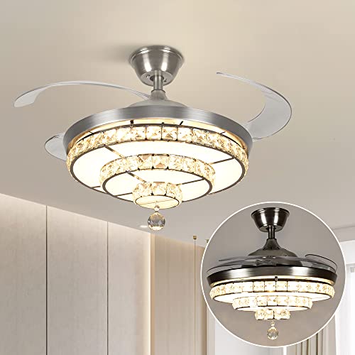 LED-Deckenventilator Depuley mit Kristall und Fernbedienung
