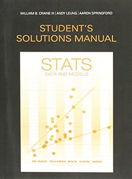 Paperback Student Solutions Manual for Stats: Data and Models, Second Canadian Edition Book