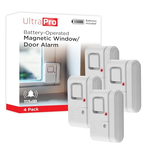 UltraPro Personal Security Window and Door Alarm, 4 Pack,...