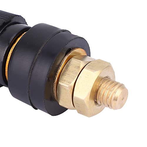 2pcs Brass Pillar Terminal Block M8 0V-380V 200A Non Slip Textures with Industrial Plastic Outer Case