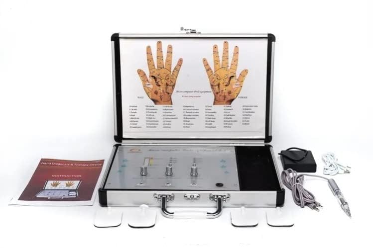 Hand Diagnosis Device Electromagnetic Therapy Full Body Massager Equipment | Full Body Quantum Analyzer Machine For Full Body Check Up | Hand Diagnosis Therapy Device | Body Detector Machine, Grey